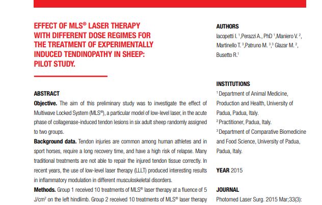 Effect of MLS Laser Therapy Graphic