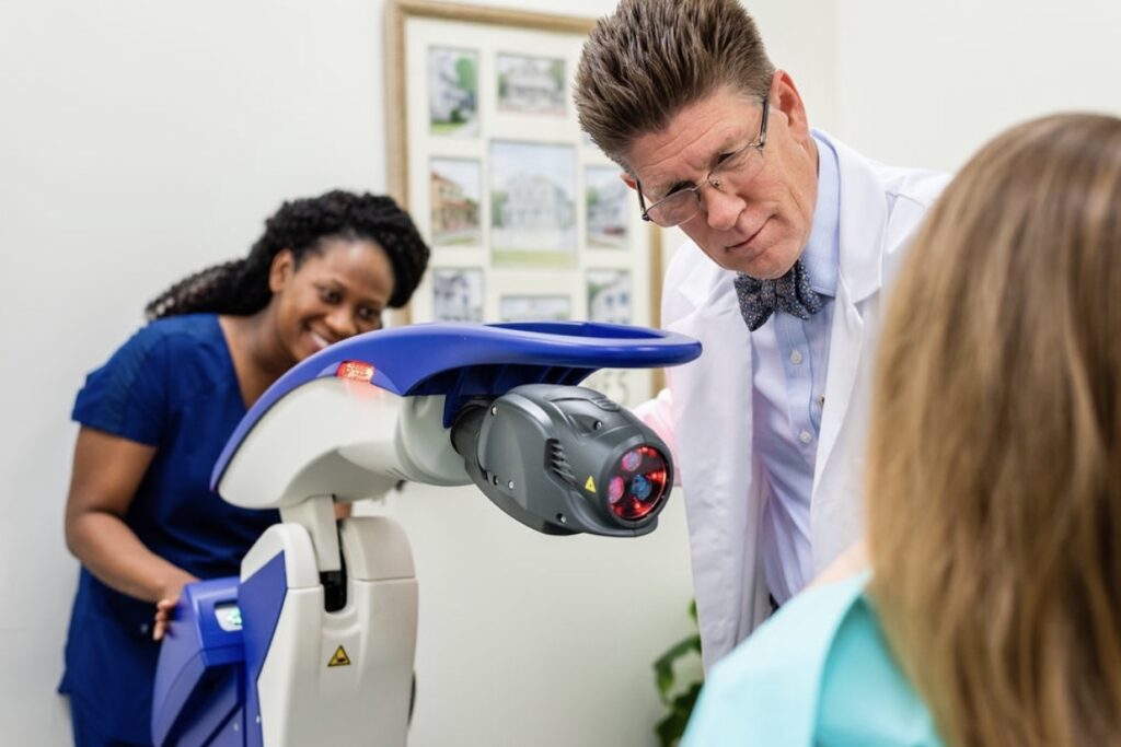 patient geting scans from doctor