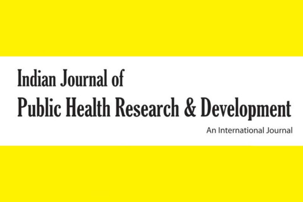 Indian Journal of Public Health Research and Development: An International Journal