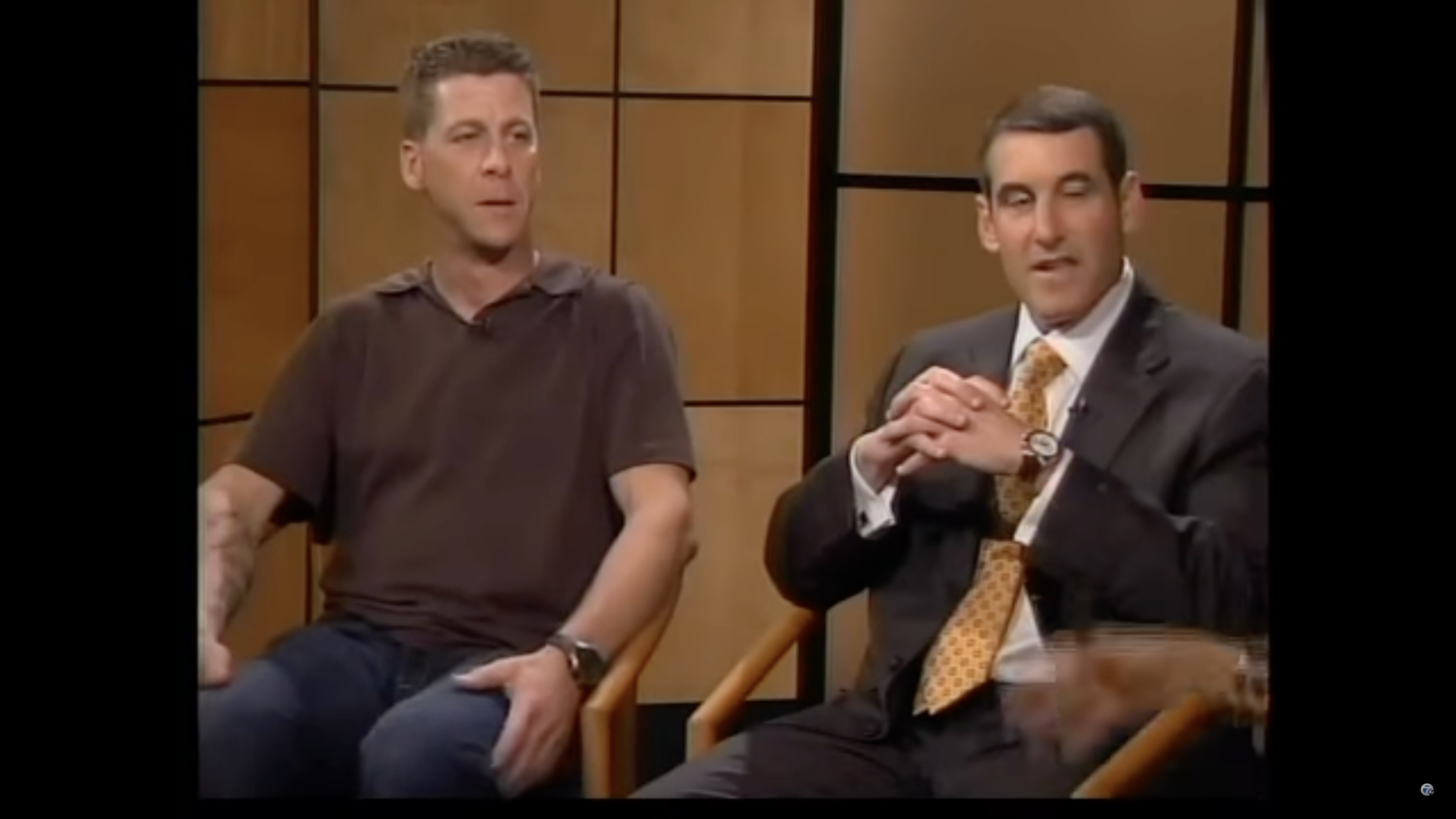 Two men on a talk show