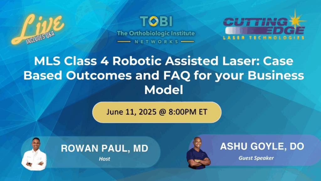 "MLS Class 4 Robotic Assisted Laser: Case Based Outcomes and FAQ for your Business Model. June 11, 2025 @ 8:00PM ET "Rowan Paul, MD Ashu Goyle, DO"